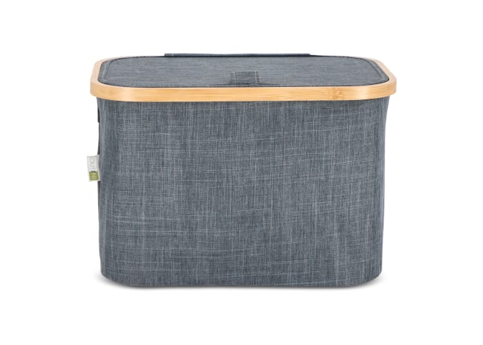 Panier de rangement pliable rPET à personnaliser Sogne Gris foncé